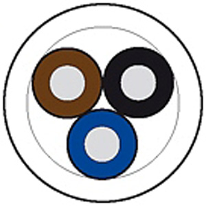 Kabeltrommel 500m PUR sw 3x0,25qmm