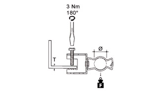 Schraubklemme mit Rohrclip E-KLIPS Stahl mech.verzinkt/passivi