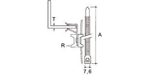 Flanschkralle mit Anschlussstück un E-KLIPS Stahl mech.verzinkt/passivi
