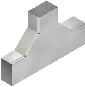 T-Stück m. Deckel 40x60mm bandverzinkt DIN EN 10346
