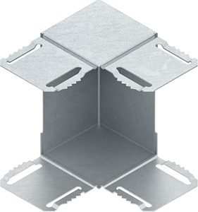 GK-Inneneckeinsatz 90°133x80mm pulverbeschichtet RAL 9010 reinweis