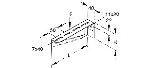 Wandausleger mittelschwer 60x110mm pulverbeschichtet Sonderfarbe inkl.