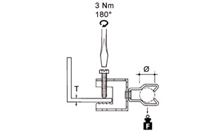 Schraubklemme mit Rohrclip E-KLIPS Stahl mech.verzinkt/passivi