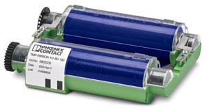 Farbbandkassette, Breite: 110 mm, F arbe: blau