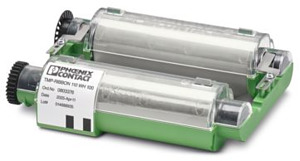 Farbbandkassette, Breite: 110 mm, F arbe: weiss