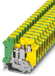 Zwillings-Schutzleiterklemme 10qmm 4qmm Abgriff Klemmenbreite 10,2mm