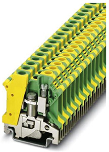 Schutzleiterklemme 6qmm grün-gelb Klemmenbreite 8,2mm