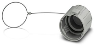 Schutzkappe aus Kunststoff, für den QUICKON-Anschluss, grau, mit Fangsc