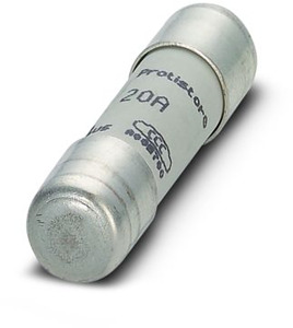 Schmelzsicherungseinsätze 10 x 38, 20 A.