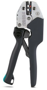 Quetschzange, kompakter Zangenkörpe r, für isolierte Kabelschuhe (rot,