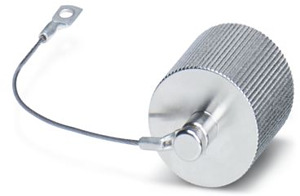 Metall-Staubschutzkappe mit Stahlse l für M23 Hybridsteckverbinder mit