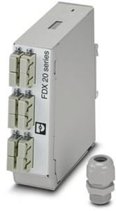 Tragschienen-Spleißbox, komplett sp leißfertig montiert, für 6x SC-Dupl