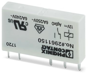 Miniaturrelais 12V DC steckbar 1 Wechsler Leistungskont.