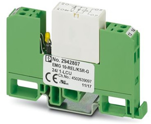 EMG-Relais-Modul 24V DC Kleinschaltr.DC 1S 180°gedreht