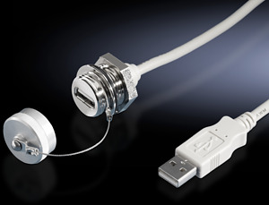 USB-Verlängerung 2,0 m Bauform A, mit Wandanschluss