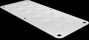 Metall-Flanschplatte, mit metrische r Vorprägung, für KX Durchmesser M20