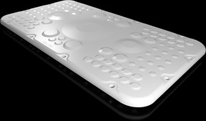 SZ Kunststoff-Flanschplatten, für A X, mit Membranen, BT: 401x221 mm, Größe