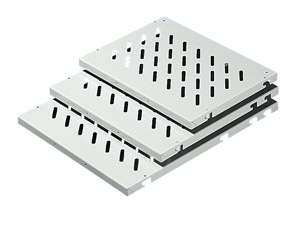 Geräteboden gelocht B409xT700mm lichtgrau