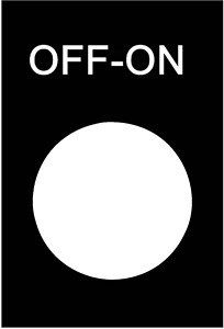 Anzeigeschild OFF-0N