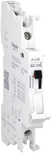 Hilfskontakt, Acti9 A9N, OF/SD+OF, 2 C/O, 100mA bis 6A, 24VAC bis 415VAC, 2