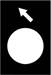 Symbolschild Kranwfahrwerk links Rückwärts V1 (Kran)schwarz