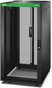 Easy Rack 24 HE Schwarz Dach Rollen Füßen 4 Halterungen und Seitenwänden