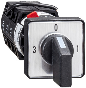 Amperemeter-Umschalter, 3L-N, 90°, 10A, für Ø 16 oder 22mm