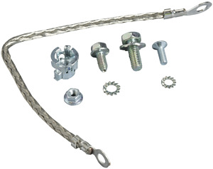 PrismaSeT-P, Erdungskabel, flexibel ,6mm²,mit Kabelschuhe Ø4mm und Ø6mm,Läng