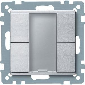 Taster 2fach plus aluminium System M