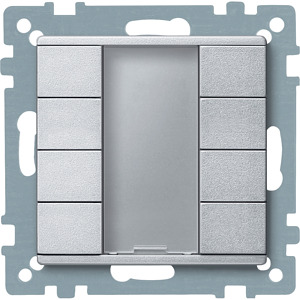 Taster 4fach plus aluminium System M