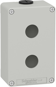 Leergehäuse XAP, Metall, grau, für 2x22mm, 80x130x51,5, M20