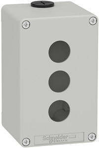 Leergehäuse XAP, Metall, grau, für 3x22mm, 80x130x77, M20