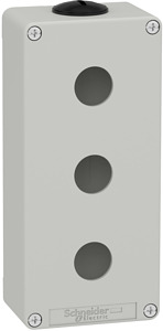 Leergehäuse XAP, Metall, grau, für 3x22mm, 80x175x51,5, M25
