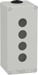 Leergehäuse XAP, Metall, grau, für 4x22mm, 80x175x77, M25