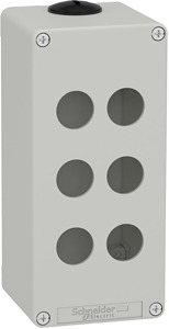 Leergehäuse XAP, Metall, grau, für 6x22mm, 80x175x77, M25