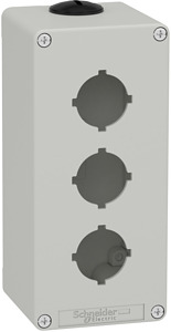 Leergehäuse XAP, Metall, grau, für 3x30mm, 80x175x77, M25