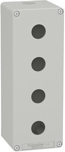 Leergehäuse XAP, Metall, grau, für 4x22mm, 80x220x77, M25
