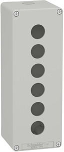 Leergehäuse XAP, Metall, grau, für 6x22mm, 80x220x77, M25