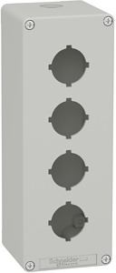 Leergehäuse XAP, Metall, grau, für 4x30mm, 80x220x77, M25