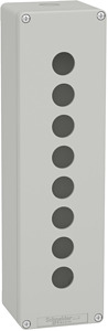 Leergehäuse XAP, Metall, grau, für 8x22mm, 85x310x77, M32