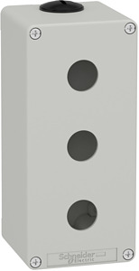 Leergehäuse XAP, Metall, grau, für 3x22mm, 80x175x77, M25
