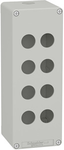 Leergehäuse XAP, Metall, grau, für 8x22mm, 80x220x77, M25