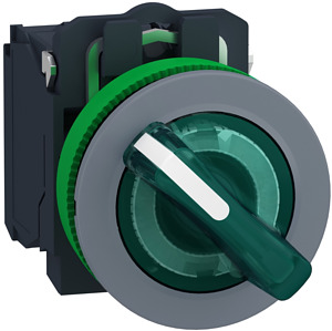 Leuchtwahlschalter, Harmony XB5F, K unststoff, 30mm, Komplettgerät, kundensp