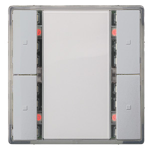 GAMMA instabus Taster 2-fach LED UP 222/3 DELTA i-system alu-met