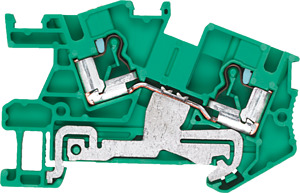 PE-INSTA-Durchgangsklemme 2,5qmm B=5,2mm grün-gelb