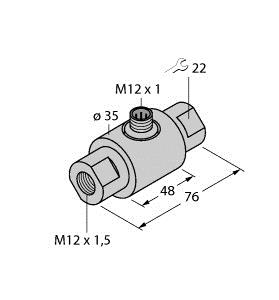 Strömungsüberwachung, Inline-Sensor ohne integrierte Auswerteelektroni