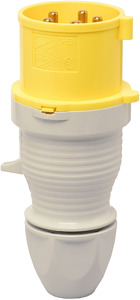 Stecker 32A 5P 4h schraubenlos und mit außenliegender Kabelverschraubu