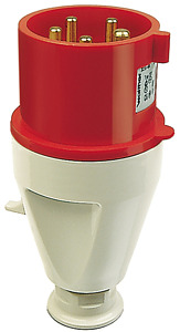 Stecker 32A CEEtyp 400V 6h rt 5pol. IP44