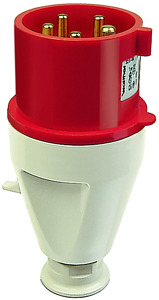 CEE-Stecker Tromp.verschraub. 5x16A CEETyp 400V 5p 6h rt IP44