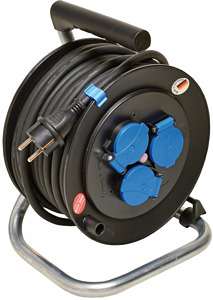 Kabeltrommel 25m H07RN-F3G1,5 3 Schutzkontaktsteckdosen 16A 2P+E 230V